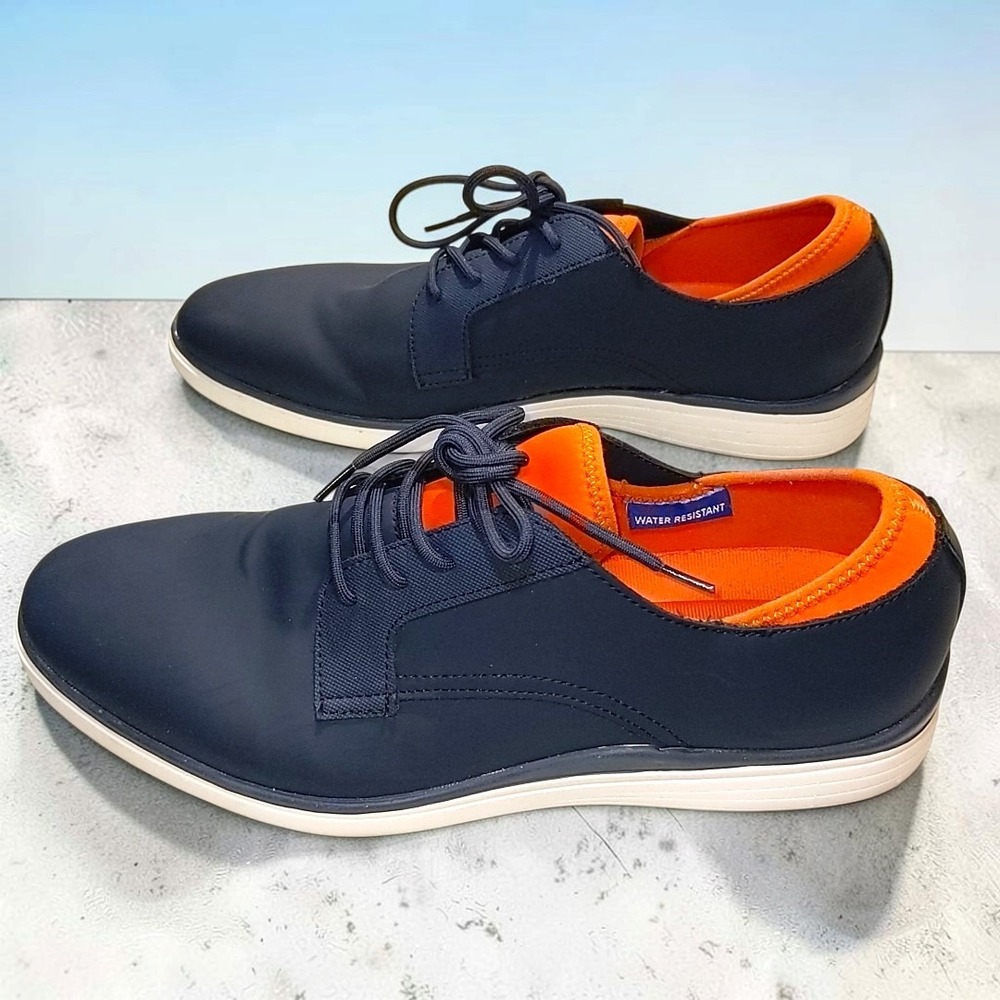 Aldo Mens Water Resistant Derby Shoes Navy Orange Sneakers Size 11 Hybrid Casual